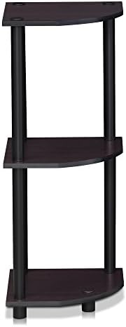 3-Tier Corner Shelf, Display Storage Shelves with Open Shelves, Corner Bookshelf for Organization and Storage, Home Offi