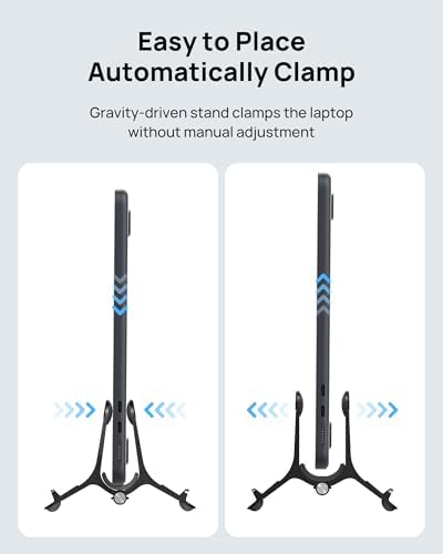 SODI Vertical Laptop Stand Holder for Desk Compatible with MacBook Air, MacBook Pro Stand Vertical Aluminum Up to 17 inc