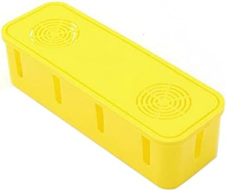 Cable Box Organizer for Protector and USB Hub, Yellow ABS Plastic