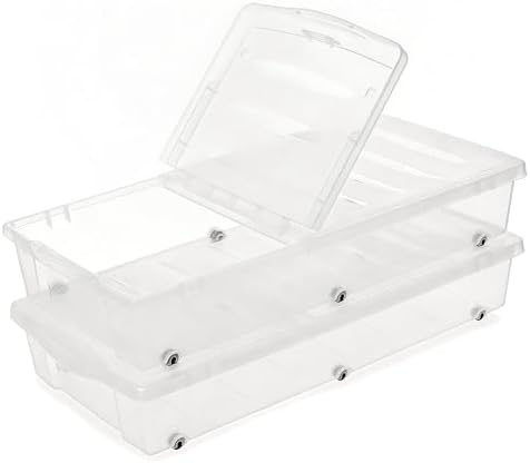 Citylife 57 QT Plastic Storage Bins with Double-Opening Lids, Storage Containers for Organizing, Large Clear Storage Box