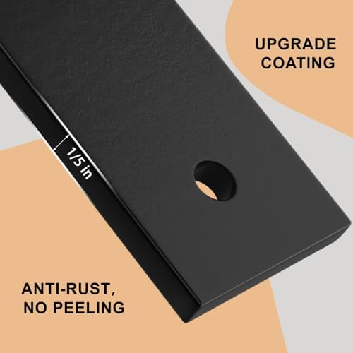 LuckIn 12 Inch Wall Shelf Brackets (Fit 11.25" Board) 6-Pack, Heavy Duty Black Iron, Garage, Kitchen, Laundry Room Float