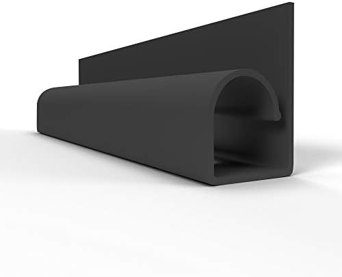 Electriduct Small Hook Channel Cable Raceway Desk Cord and Wire Organizer - 45 Inch - Black