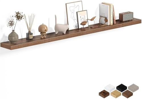 Fun Memories Floating Shelves for Wall 67 Inch, Set of 1 – Wall-Mounted Storage & Display Shelf with Invisible Bracket, 