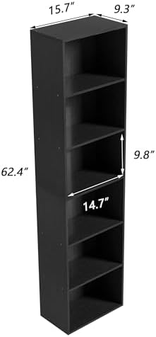 Wooden 6 Cube Storage Organizer, Vintage Brown 6 Cube Storage Shelf, 6 Tier Closet Organizers Storage Cubes Display Cubb