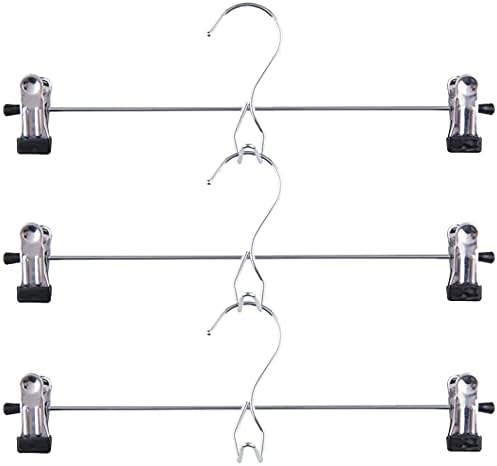 Tosnail 15 Pack Stackable Skirt Pants Clothes Hangers with Non-Slip Clips, Add-On Hangers, Cascading Hangers Space Saving Closet Organizer