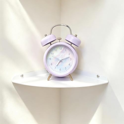 Small Floating Corner Shelves Metal Corner Wall Mounted Shelf Curved Corner Hanging Shelving for Bathroom, Kitchen, Livi