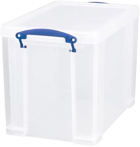 Really Useful Box 19 Liter Plastic Stackable Storage Container, 5 Pack