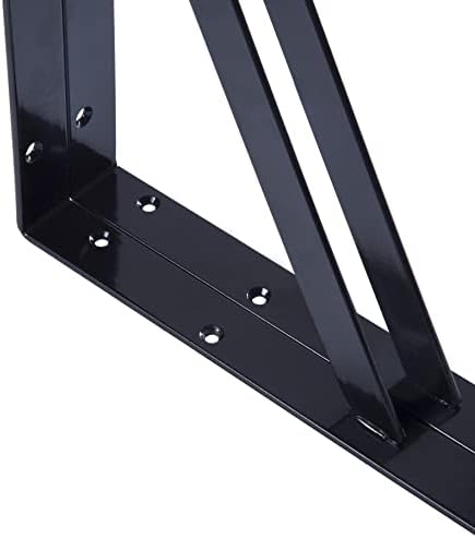 NEODROP 12-Pack 14 Inch Heavy Duty Shelf Brackets, Large Wall Bracket for Garage Storage Shelves, Black Powder-Coated St