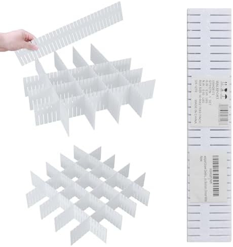 ALBAD Plastic Drawer Dividers Adjustable Drawer Organizer Dividers Separator for Tidying Clutter/Cutlery/Underwear/Socks