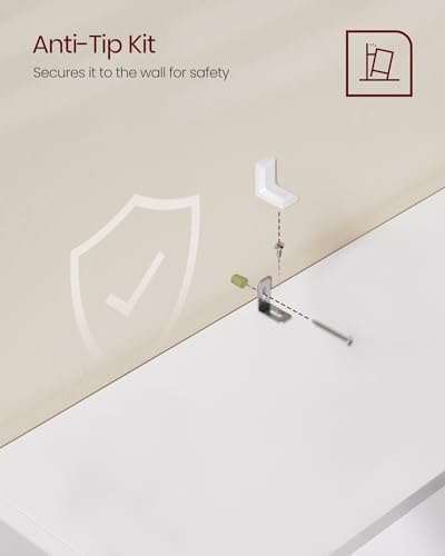 VASAGLE Set of 2 5-Tier Bookshelves with Adjustable Storage Shelves