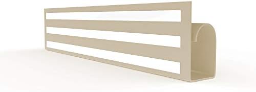 Electriduct Large Hook Channel Cable Raceway Desk Cord and Wire Organizer - 59 Inch (Pack of 10) - Beige