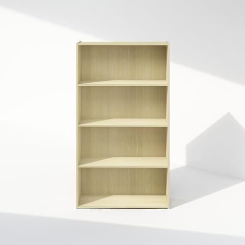 Furinno Simple Book Shelf, 4-Tier Bookshelf, Bookcase with Open Shelf, 9.4 x 23.6 x 41.7, for Living Room, Bedroom, Home