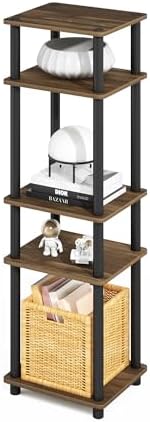 Furinno Turn-N-Tube Storage Shelves, Stackable Standing Shelf, Open Corner Shelf, for Organization and Storage, Living R