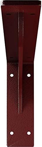Ekena Millwork BKTM02X18X06EBHRE Steel Bracket Embrey, 2"W x 18"D x 6 1/2"H, Hammered Bright Red