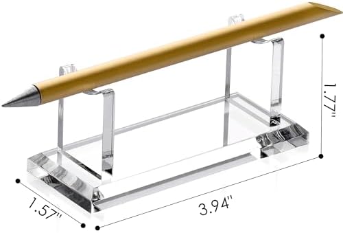 SANRUI 1 Tier Acrylic Pen Holder Display Stand, Clear Desk Pencil Rack