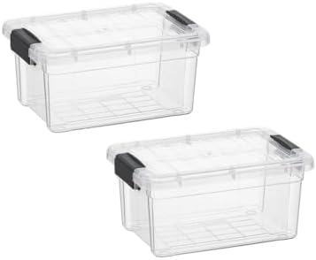 Superio 1.85 Quart Clear Plastic Storage Boxes with Lids, Stackable Organizer Containers, BPA-Free Storage Bins for Home