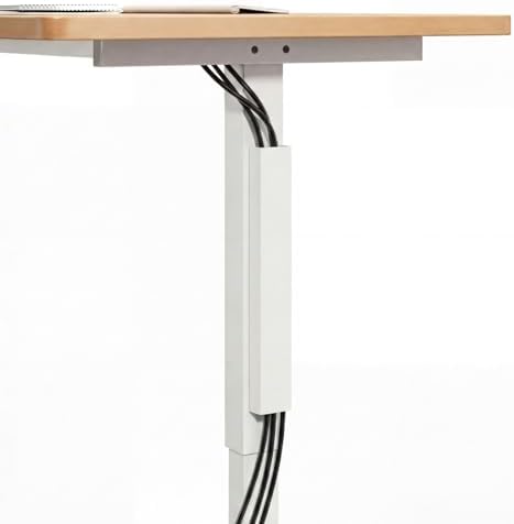 Blulu 1 Pack Steel Magnetic 14 Inch Cable Management Channel for Under Desk Leg Vertical Wire Hider Cover Cable Desk Org