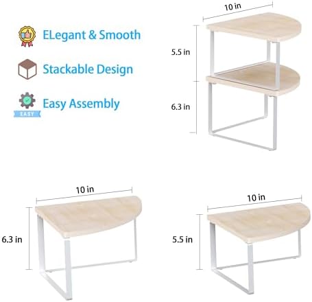 Golener Kitchen Corner Shelf, Corner Spice Rack, Counter Shelf, Stackable