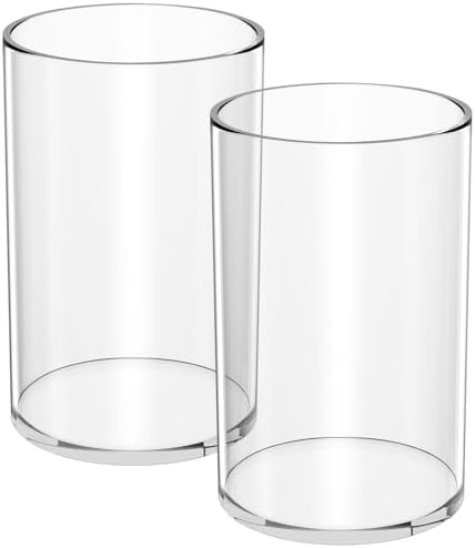 NIUBEE Acrylic Pen Holder for Desk, Clear Pencil Cup Organizer for Office
