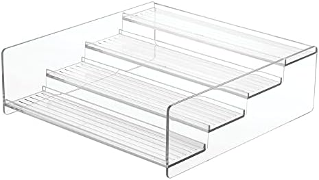 mDesign Plastic Bathroom Storage Organizer Shelf for Cabinet, Vanity, Countertop - Holds Vitamins, Supplements, Medicine