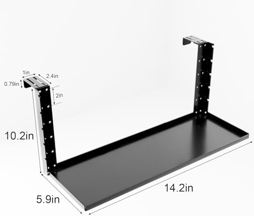 Office Cubicle Shelf - 14.2'' x 5.9'' Storage Organizer Floating Corner Rack Hanging Shelf Height Adjustable Home Office
