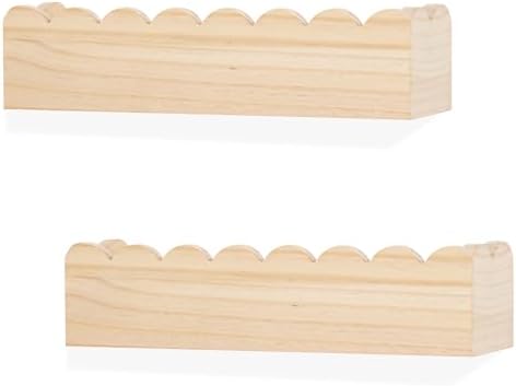 Wood Floating Shelves for Wall ,Nursery Bookshelf,Kids Book Shelf ,Baby Toys Storage Decor Organizer Wall Mounted for Li