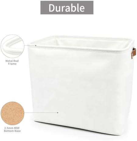 Bagnizer Large Fabric Storage Baskets | 50L Storage Bins, Decorative Linen Closet Baskets with Handles for Organizing, S