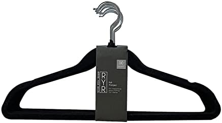 60 Pack Velvet Hangers - Non-Slip and Space-Saving Closet Organizers - Durable Soft-Touch, Black Hangers for Clothes, Coats, and Wardrobe Essentials Luxury, Ganchos De Ropa, Gift