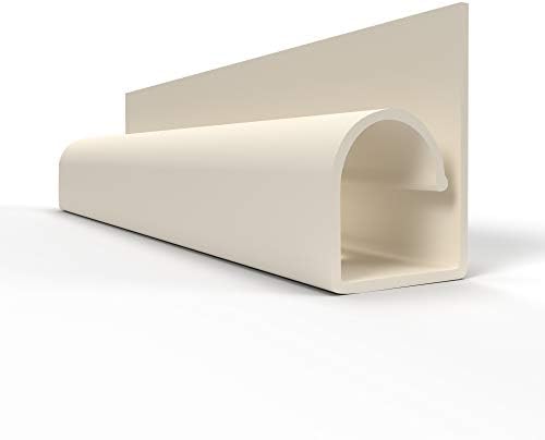 Electriduct Small Hook Channel Cable Raceway Desk Cord and Wire Organizer - 45 Inch (Pack of 2) - Ivory
