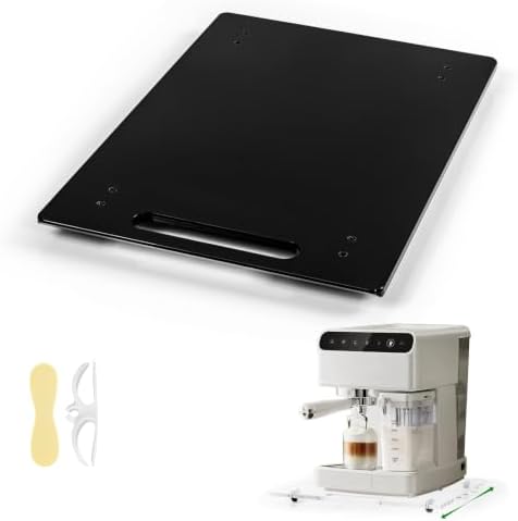 Appliance Slider – Sliding Tray for Coffee Maker, black Acrylic 9.8 * 14 In