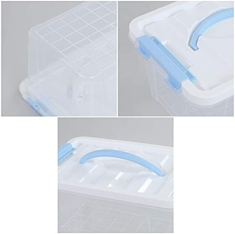 6 Packs 6 Quart Clear Plastic Storage Container Box Bins with Lids/Latches Clips/Handles