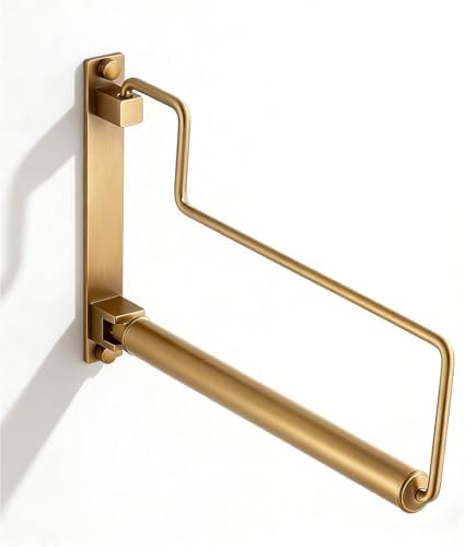 NEWRAIN Clothes Drying Rack, Laundry Racks for Drying Clothes, Wall Mounted Swing Arm Clothes Hanger for Laundry Room, Garage, Indoor & Outdoor Use,Antique Brass