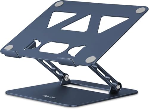 Aoviho Adjustable Laptop Stand for Desk,Portable Laptop Stand Holder and Riser,Foldable Aluminum Notebook Computer Stand