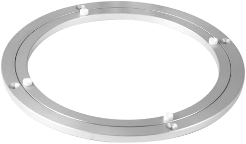 Lazy Susan Hardware Rotating Turntable Bearings Swivel Plate Hardware Aluminum Metal for Dining-Table and Workbench (10 