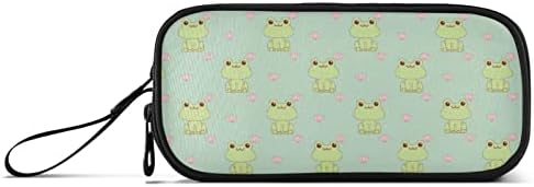 Fisyme Cute Frog Pencil Case Large Capacity Pen Box Makeup Pouch Holder Organizer Stationery Bag for Office School College Traval Adults