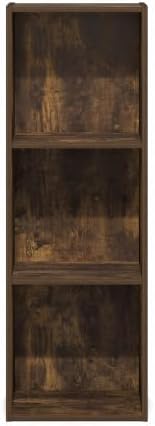 Furinno LUDER Book Shelf, 3-Cube Bookshelf, Bookcase, Amber Pine