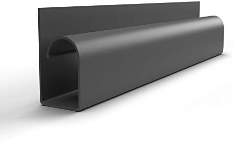 Electriduct Large Hook Channel Cable Raceway Desk Cord and Wire Organizer - 59 Inch (Pack of 10) - Black