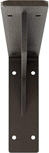 Ekena Millwork BKTM02X16X06EBHDB Steel Bracket Embrey, 2"W x 16"D x 6 1/2"H, Hammered Dark Bronze
