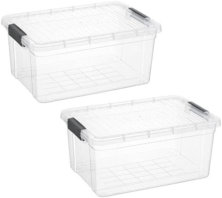 Superio 21 Quart Clear Plastic Storage Boxes with Lids, Stackable Organizer Containers, BPA-Free Storage Bins for Home, 