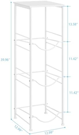 5 Gallon Water Bottle Jug Holder 3-Tier Water Bottle Holder Organizer with Top Shelf, Heavy Duty Water Dispenser Stand R