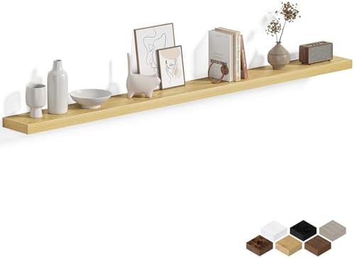 Fun Memories Floating Shelves for Wall 72 Inch, Set of 1 – Wall-Mounted Storage & Display Shelf with Invisible Bracket, 