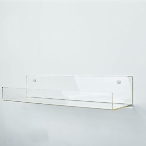 HUJI Clear Invisible Contemporary Floating Acrylic Shelf Display Bookshelf Modern Rack Collectibles Books Photos Art Wor
