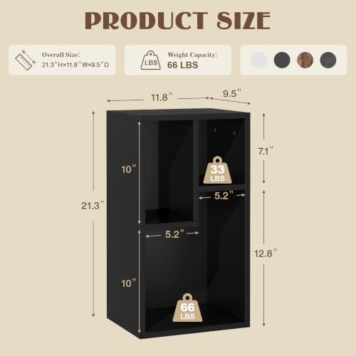 VECELO Cubby Storage Organizer Bookcase, Open Cube Display Shelf Cabinet, Freestanding Multicompartment Bookshelf for De