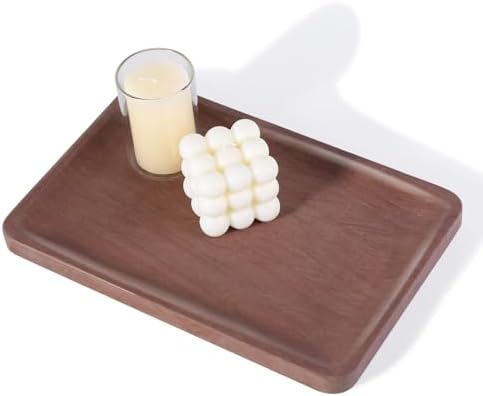 Karibiber Marble Vanity Tray, 11.8in Sandstone Bathroom Kitchen Tray for Countertop, Decorative Dresser Organizer, Perfu