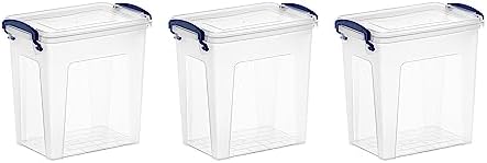 Superio 2.5 Quart Clear Plastic Storage Boxes with Lids, Stackable Organizer Containers, BPA-Free Storage Bins for Home,