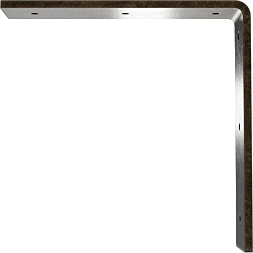 2" W x 8" D x 8" H Hamilton Steel Bracket, Antiqued Pale Gold