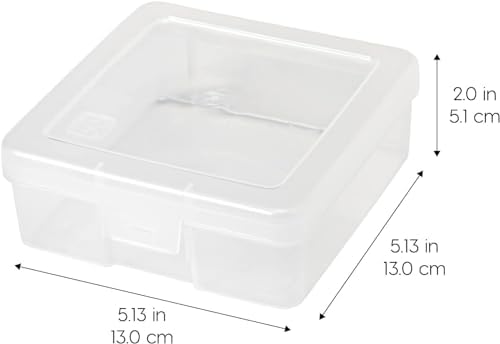 12 Pack Small Clear Plastic Storage Boxes with Lids, Craft Jewelry Life Item Organizer for Puzzles, Pens, Rings, Needle 