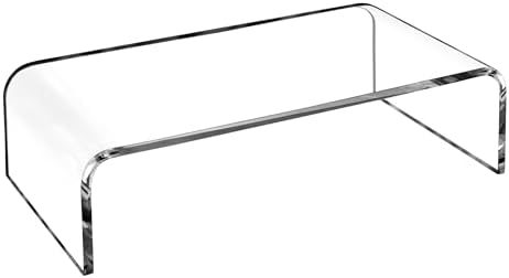 AMT 16 Inch Acrylic Laptop Monitor Stand, Computer Riser with Cat Keyboard Protector, Space-Saving Design, Extra Storage