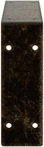 Ekena Millwork BKTM02X18X06EBABS Steel Bracket Embrey, 2" W x 18" D x 6 1/2" H, Antiqued Brass