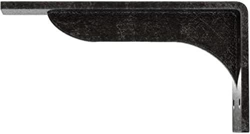 Ekena Millwork BKTM02X08X04EBASV Steel Bracket Embrey, 2" W x 8" D x 4 1/4" H, Antiqued Silver